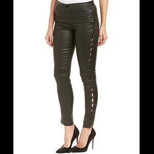 BLACK LEATHER LACE UP PANTS ✨